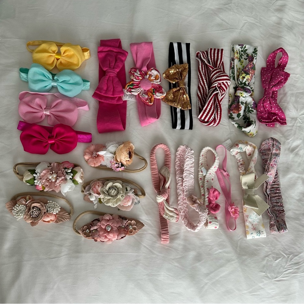 Varieties Colorful Baby Headband Set of 21